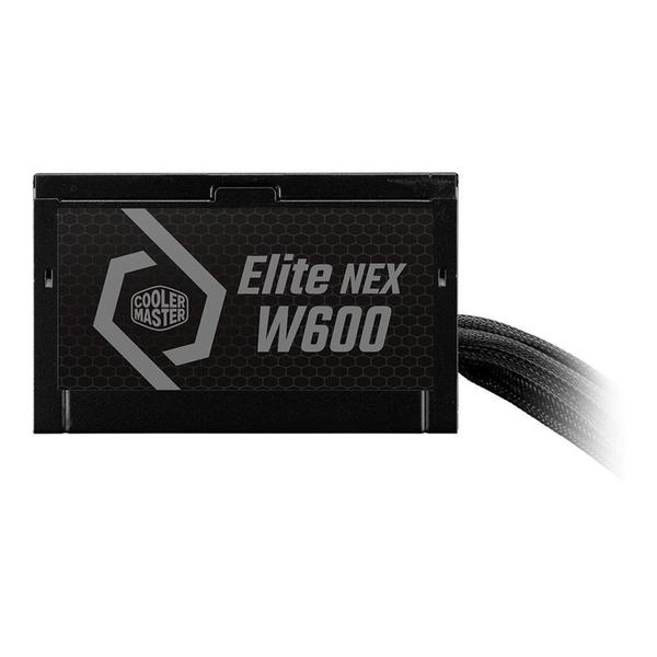 Imagem de Fonte Cooler Master Elite Nex W600, 600W, 80 Plus White, PFC Ativo, Bivolt, Com Cabo, Preto