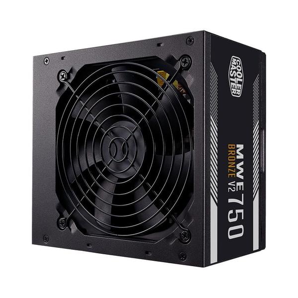 Imagem de Fonte Cooler Master MWE Bronze V2 Full Range, 750W, 80 Plus Bronze, PFC Ativo, Sem Cabo, Preto - MPE-7501-ACAAW-BBR