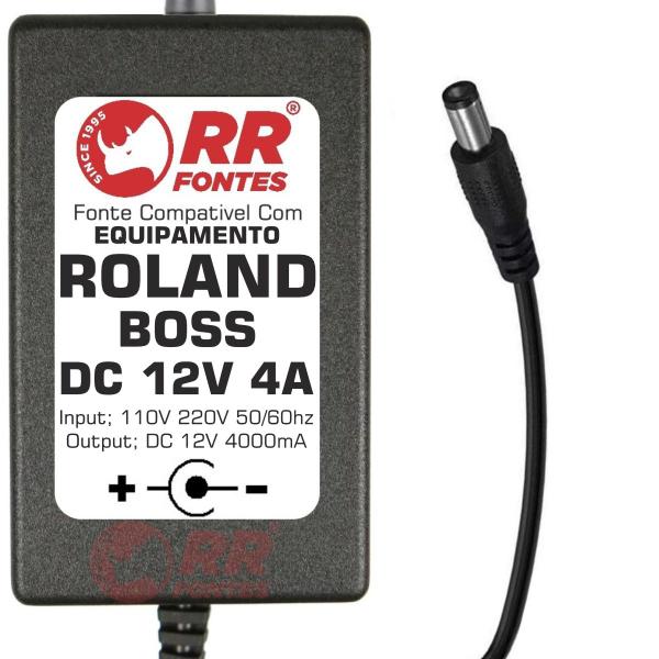 Imagem de Fonte DC 12V 4A Para Teclados Roland Boss Psb-7u FP-7F-B  FP-7F-WH  FP-80  FR-3x  FR-3XB-B