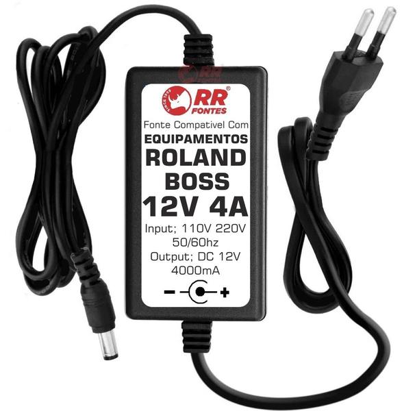 Imagem de Fonte DC 12V 4A Para Teclados Roland Boss Psb-7u RP301R-SB  RP301-RW  RP301-SB  VS-2000 CD