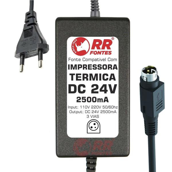 Imagem de Fonte DC 24V 2.5A Para Impressora Termica Bematech Elgin