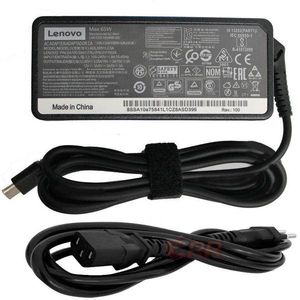 Imagem de Fonte DC 65W Usb-C Para Ultrabook Notebook Lenovo P51s, T480, T490, T470, T470s, T570, x270, ThinkPad Yoga, 370, X1 Carbon