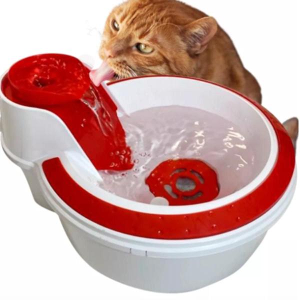 Imagem de Fonte de Água Bebedouro Cascata para Cães e Gatos Filtro 2 Litros