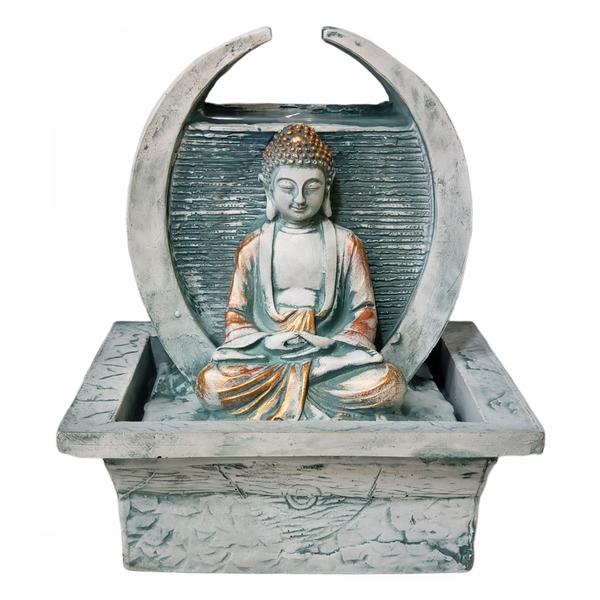 Imagem de Fonte De Água Buda Hindu Altar Meia Lua Zen Resina - Bivolt