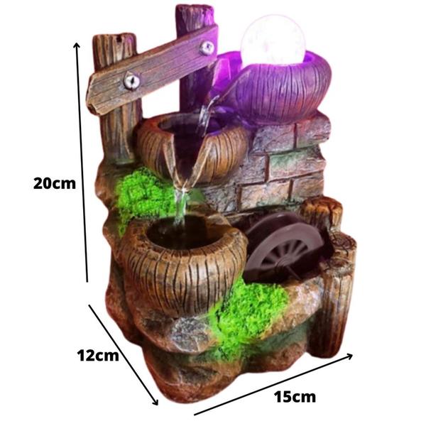 Imagem de Fonte de Água Cascata Decorativa 3 Quedas Bivolts