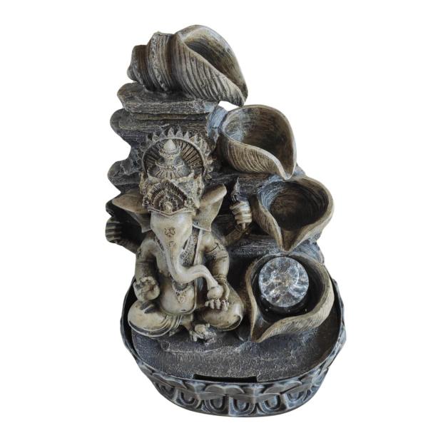 Imagem de Fonte de Água Decorativa Ganesha Cinza 35cm Bivolt