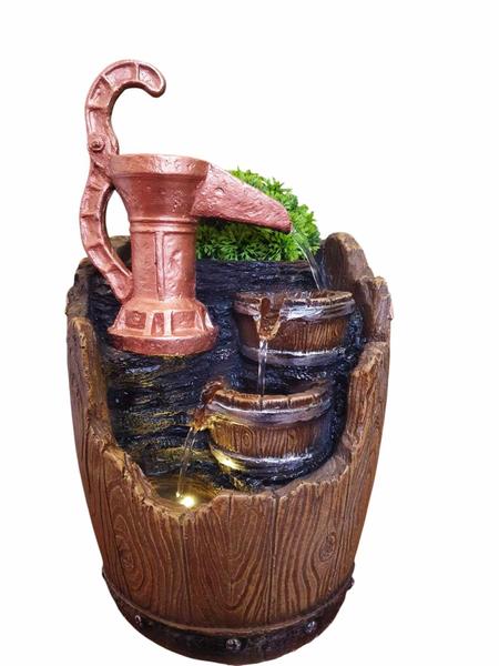 Imagem de Fonte De Água Jarro Barril Cascata 35cm Bivolt Decoração