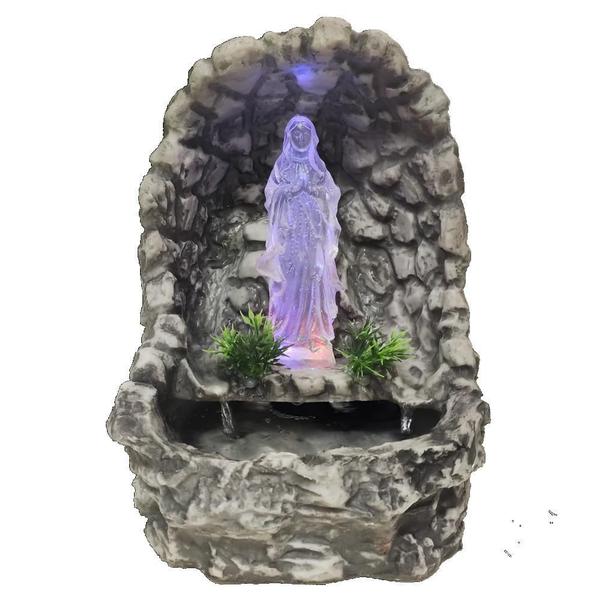 Imagem de Fonte de água Nossa Senhora lurdes Lourdes gruta com Luz colorida bivolt