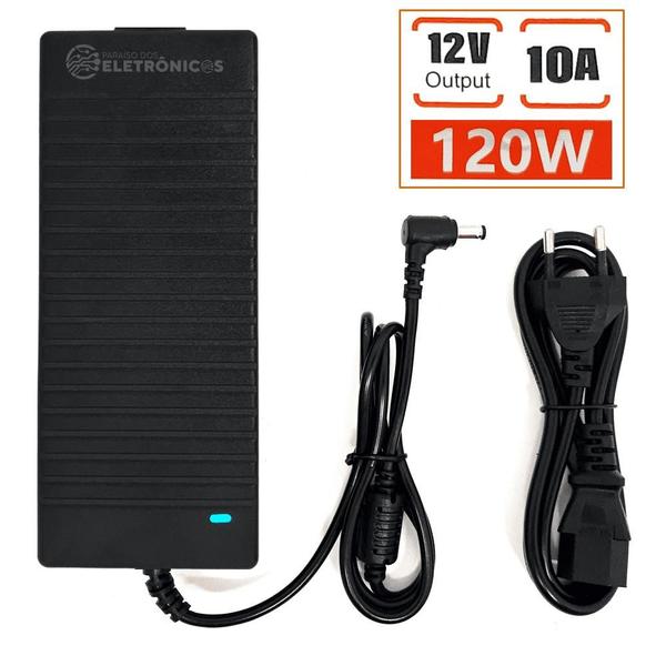 Imagem de Fonte De Alimentação 12v 10a Bivolt (110 E 220v) Para Câmeras de segurança, CFTV TB041951