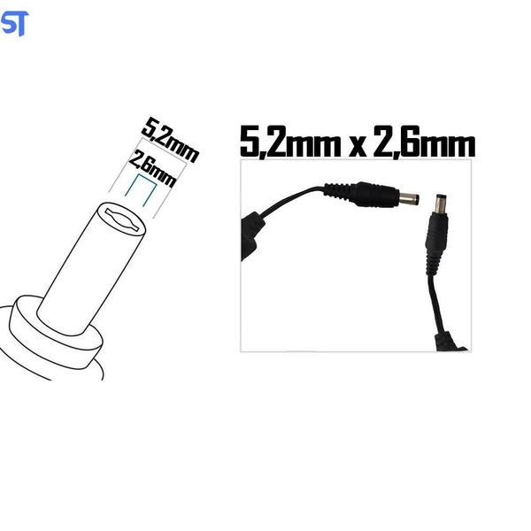 Imagem de Fonte De Alimentação 12V - 2A Ac Adapter Pino 5,2Mm X 2,6Mm