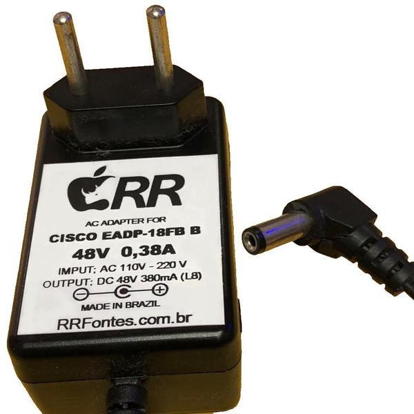 Fonte de alimentação 48Vdc para Telefone IP Cisco modelo Cp-7902g - RRFontes Imagem de Fonte de alimentação 48Vdc para Telefone IP Cisco modelo Cp-7902g