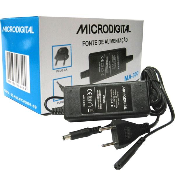 Fonte De Alimentação Bivolt Automática 16v 2,8a Ma 300 Microdigital Imagem de Fonte De Alimentação Bivolt Automática 16v 2,8a Ma 300 Microdigital