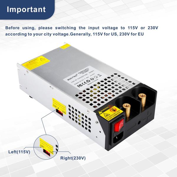 Imagem de Fonte de alimentação BOSTRO 24V DC 1000W Conversor AC para DC 41A