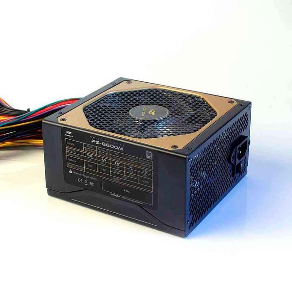 Imagem de Fonte De Alimentacao C3tech 600wts Semi Modular 80 Plus Ps-g600m