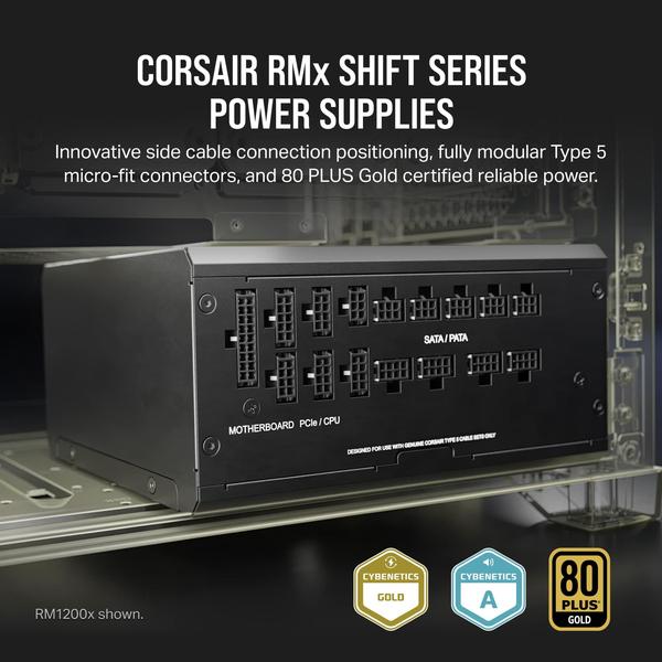 Imagem de Fonte de alimentação CORSAIR RM750x SHIFT totalmente modular ATX 750W