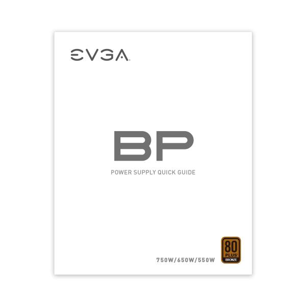 Imagem de Fonte de alimentação EVGA 650 BP 650W 80+ Bronze com garantia de 3 anos