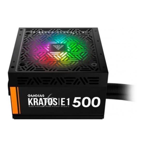 Imagem de Fonte de Alimentação Gamdias Kratos E1 RGB 500W 80 Plus Bronze