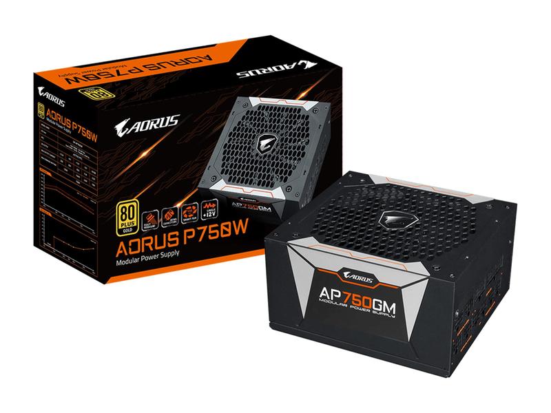 Imagem de Fonte de alimentação Gigabyte AORUS P750W 80+ Gold totalmente modular