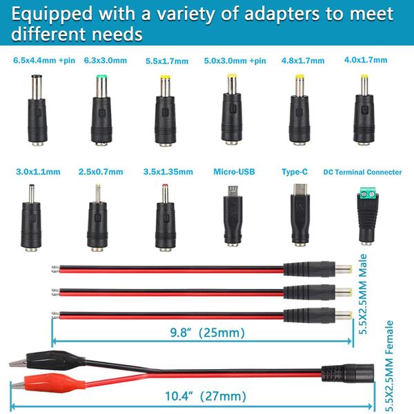 Imagem de Fonte de alimentação minidodoca 72W DC ajustável 3V ~ 24V com display LED