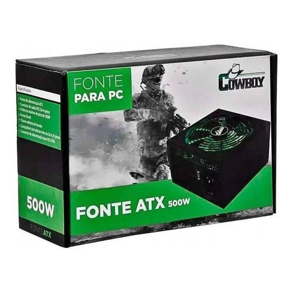 Imagem de Fonte de Alimentação p/ PC Desktop ATX Cowboy 500w Bivolt Knup KP-534