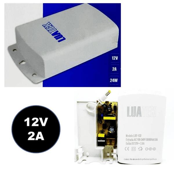 Imagem de Fonte De Alimentação Para Eletrônicos Fita LED Câmera CFTV DVR Estabilizada 12v 2a 24w LKF122