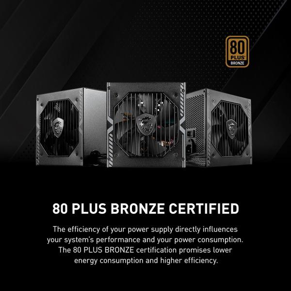 Imagem de Fonte de alimentação para jogos MSI MAG A550BN 550W 80 Plus Bronze