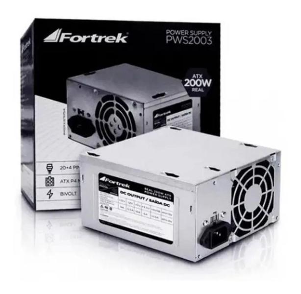 Imagem de Fonte De Alimentação Para Pc Fortrek Atx Pws-2003 200w Prata 115v/230v