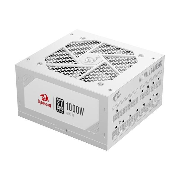 Fonte de Alimentação Redragon RGPS 1000W 80 Plus Platinum PFC Ativo Full Modular S/Cabo - Branco Imagem de Fonte de Alimentação Redragon RGPS 1000W 80 Plus Platinum PFC Ativo Full Modular S/Cabo - Branco