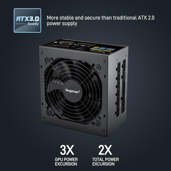 Imagem de Fonte de alimentação Segotep 750W 80 Plus Gold Full Modular