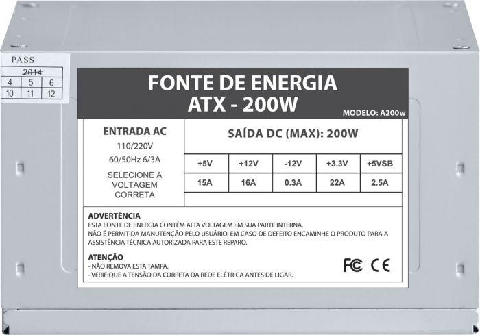 Fonte De Energia Atx 200W - Vkoem Imagem de Fonte De Energia Atx 200W - Vkoem
