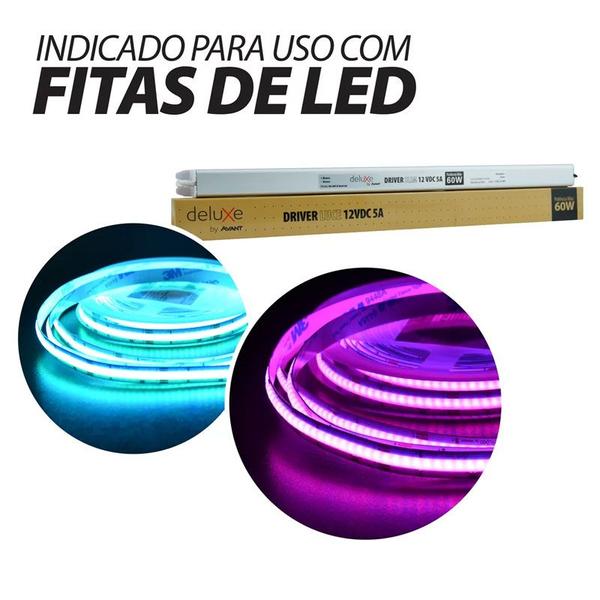 Imagem de Fonte Driver Slim 12v 5a 60w P/ Fita de Led e Cftv Avant