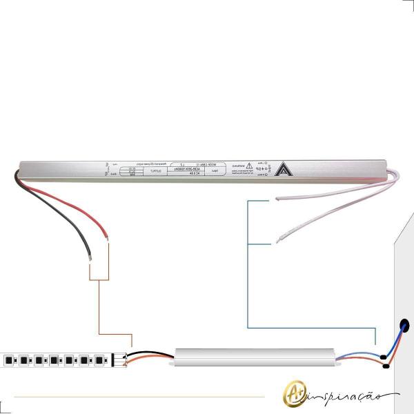 Fonte Driver Super Fino Slim 12V 7A 84W Para Perfil De Led - Aaa top Imagem de Fonte Driver Super Fino Slim 12V 7A 84W Para Perfil De Led