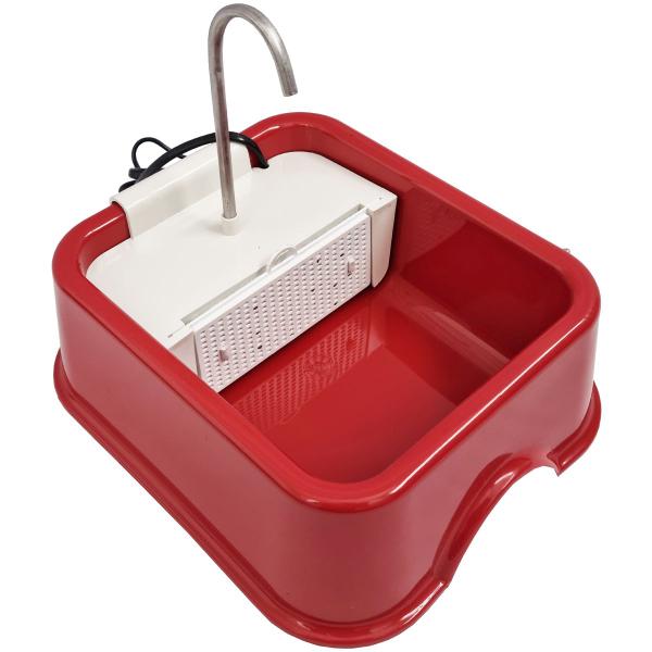 Imagem de Fonte Furacão Pet Quadrada Vermelho Bivolt 1,5L