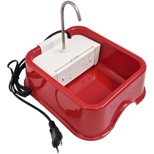 Imagem de Fonte Furacão Pet Quadrada Vermelho Bivolt 1,5L