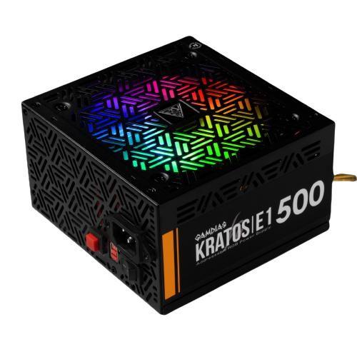 Fonte Gamdias Kratos E1 500w Rgb 80 Plus White Gd-z500zzz Imagem de Fonte Gamdias Kratos E1 500w Rgb 80 Plus White Gd-z500zzz
