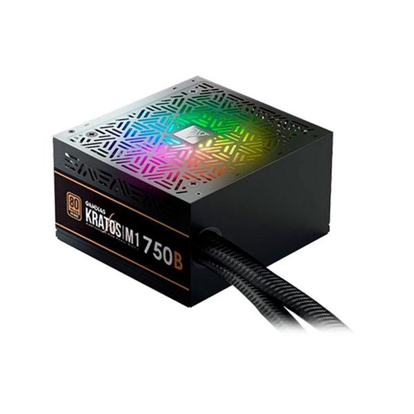 Fonte Gamdias Kratos M1 750W Rgb 80 Plus Bronze M1-750B Imagem de Fonte Gamdias Kratos M1 750W Rgb 80 Plus Bronze M1-750B