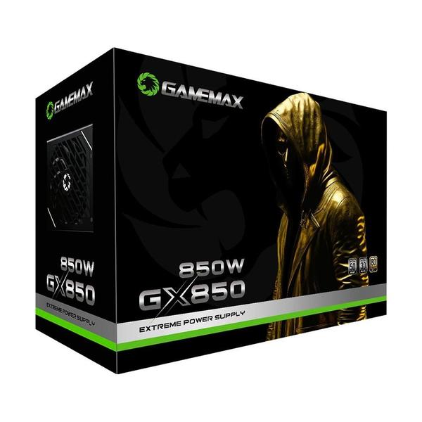 Imagem de Fonte Gamemax GX850 PRO, 850W, 80 Plus Gold, Modular, PFC Ativo, Com Cabo, Preto - GX850PBKPS18810BR