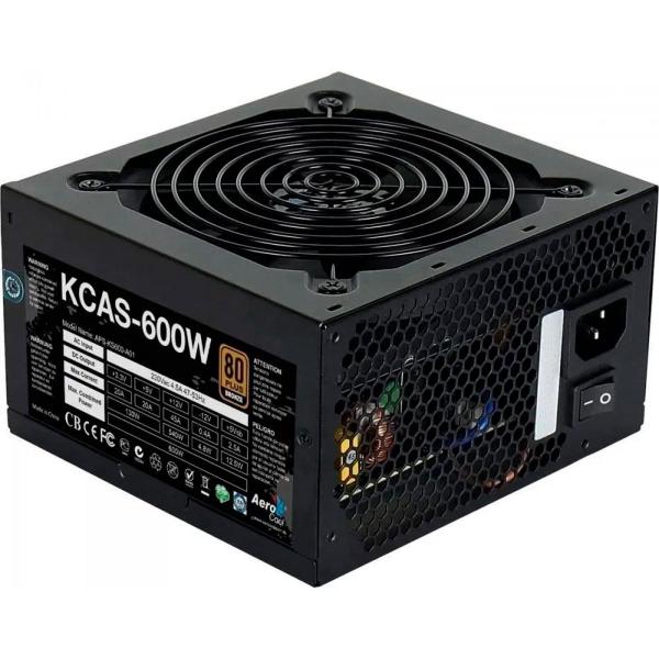 Imagem de Fonte Gamer Aerocool KCAS 600W 80 Plus Bronze Full Range PFC Ativo