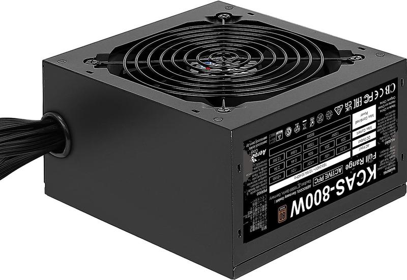 Fonte Gamer Atx 800W Kcas Pfc Ativo 80 Plus Bronze Aerocool Imagem de Fonte Gamer Atx 800W Kcas Pfc Ativo 80 Plus Bronze Aerocool