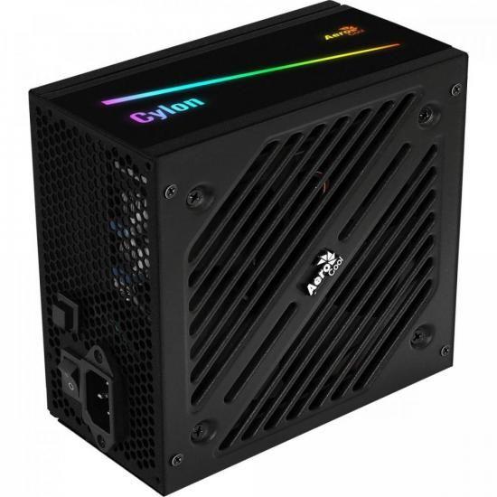 Imagem de Fonte Gamer ATX Aerocool Cylon 600W 80 Plus Bronze Full Range APFC