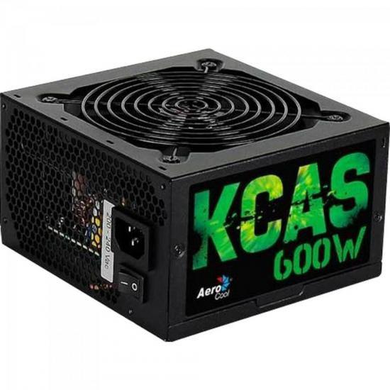 Imagem de Fonte Gamer ATX Aerocool KCAS 600W 80 Plus Full Range APFC