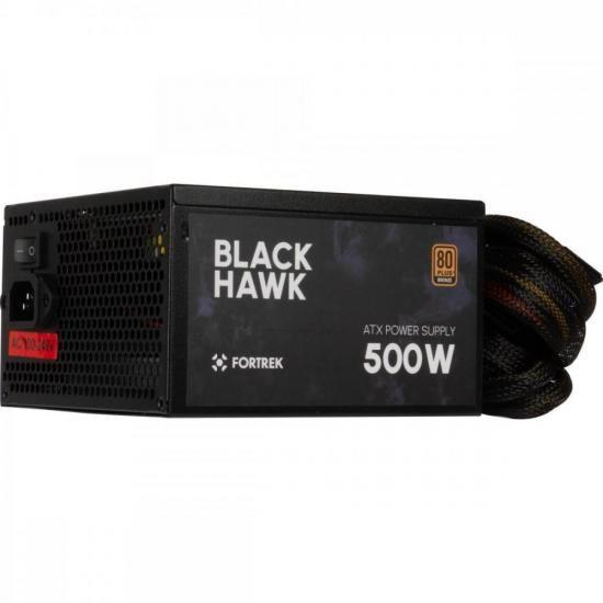 Imagem de Fonte Gamer ATX Fortrek Black Hawk 500W 80 Plus Bronze PFC Ativo