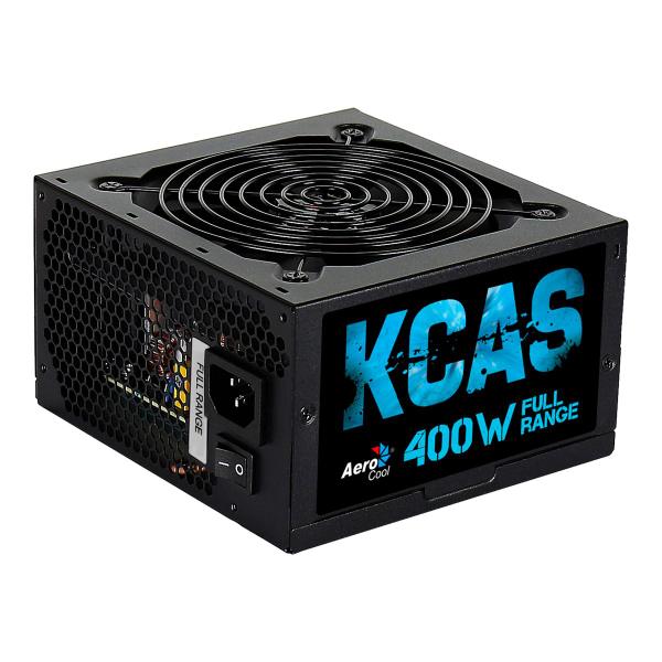 Imagem de Fonte Gamer ATX KCAS 400W 80 Plus Full Range PFC Ativo Aerocool  KCAS400W