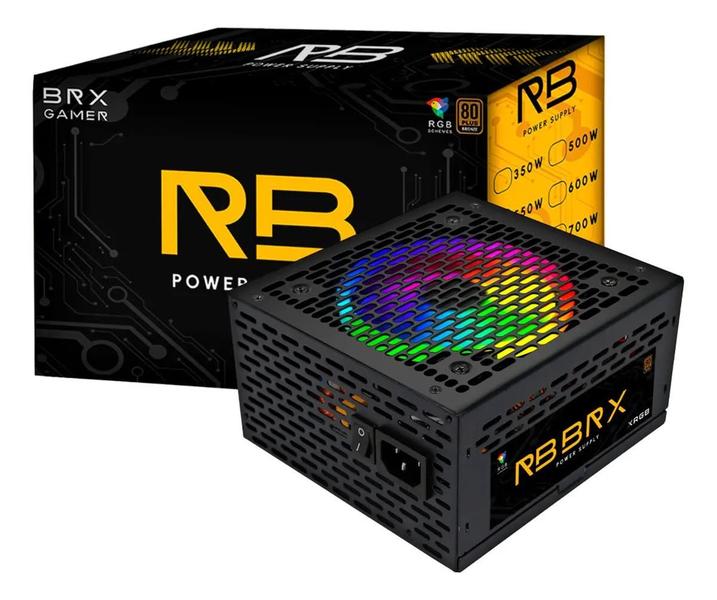 Fonte Gamer BRX 650W 80 Plus RGB Bivolt ATX Alta Performance Envio Imediato
