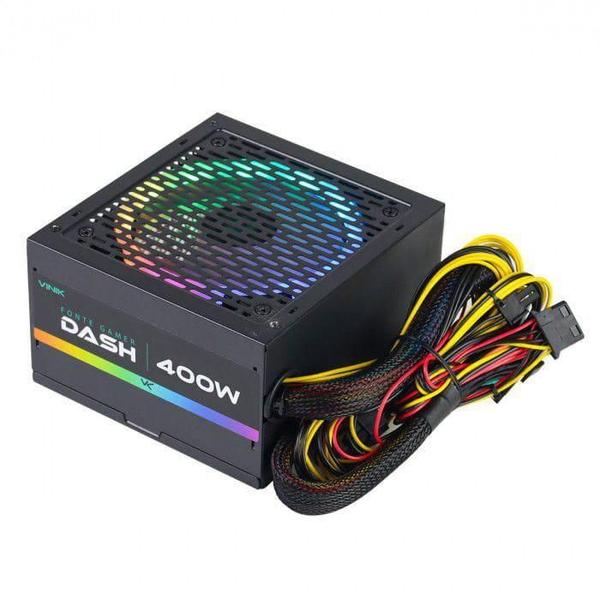 Imagem de Fonte Gamer Dash 400W Preto Com Fan Led Rgb - Vfg400Wpr