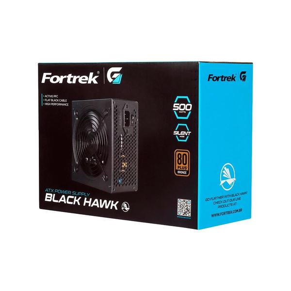 Imagem de Fonte Gamer Fortrek 500w Black Hawk 80 Plus Bronze Atx