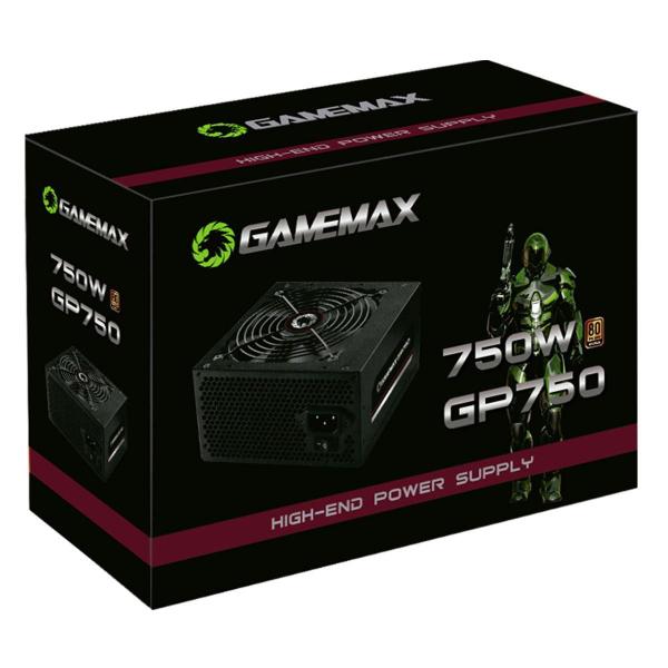 Imagem de Fonte Gamer Gamemax Gp750, 750W, Pfc Ativo, 80 Plus Bronze,