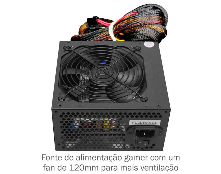 Imagem de Fonte Gamer K-mex EU459 80plus White 500W Com Cabo