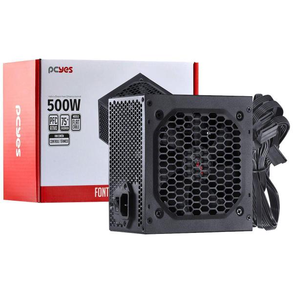 Imagem de Fonte Gamer Pcyes Spark 500W Pfc Ativo 75+ Pxsp500Wpt