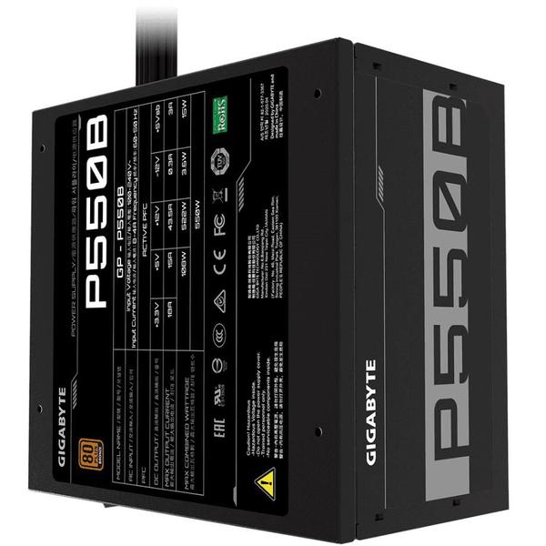 Imagem de Fonte Gigabyte 550W 80 PLUS Bronze - P550B